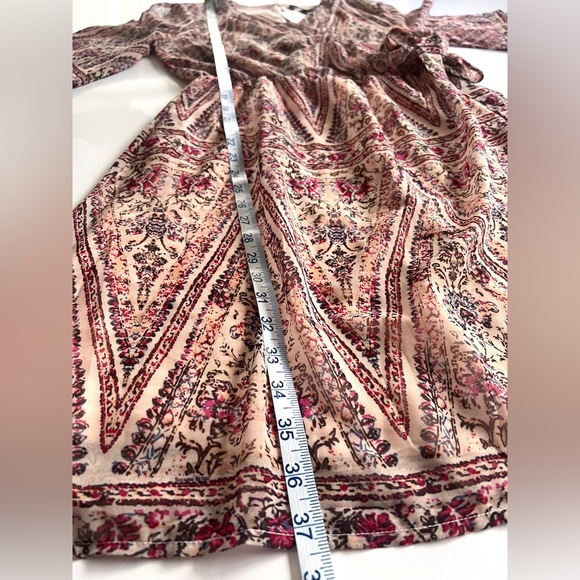 ✨NWT✨ Suzanne Betro Floral Boho Lined Dress with Front Accent Tie Size M - Picture 11 of 14